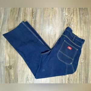 Dickies Jeans Mens 36x30 Denim Pants Relaxed Carpenter Utility Loop Workwear